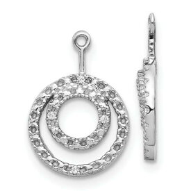Jewelry 14K White Gold Double Circle Diamond Earring Jackets ユニセックス