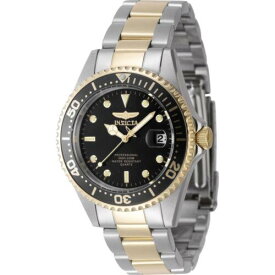 Invicta Men's Watch Pro Diver Black Dial Silver and Yellow Gold Bracelet 8934OB メンズ