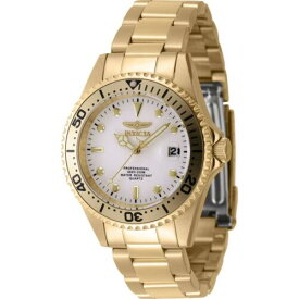 Invicta Men's Watch Pro Diver Quartz White Dial Yellow Gold Bracelet 8938OB メンズ