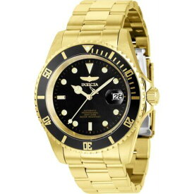 Invicta Men's Watch Pro Diver Automatic Black Dial Yellow Gold Bracelet 8929OBXL メンズ