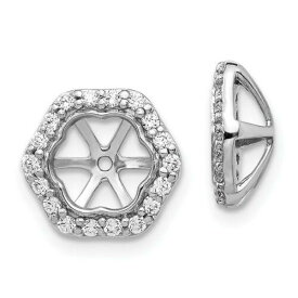 Jewelry 14K White Gold Diamond Earring Jackets ユニセックス