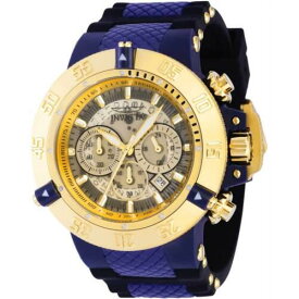 Invicta Men's Watch Subaqua Noma III Chrono Transparent Dial Blue Strap 39005 メンズ