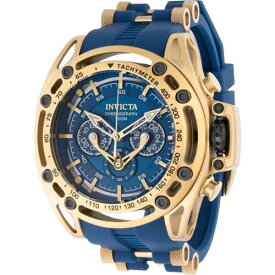 Invicta Men's Watch S1 Rally Chronograph Yellow Gold Steel and Blue Strap 38156 メンズ