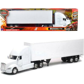 New Ray 1/32 Truck with Dry Goods Trailer Long Haul Truckers Kenworth T700 White