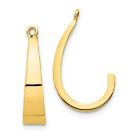 Jewelry 14k Polished J-Hoop Earring Jackets ユニセックス