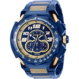 Invicta Men's Watch S1 Rally Chronograph Blue and Yellow Gold Bracelet 43795 メンズ