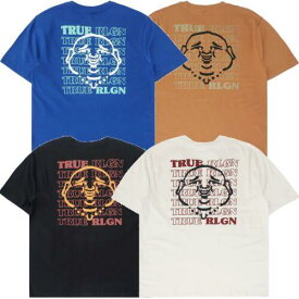 True Religion Men's Repeat TR Buddha Graphic Logo Tee T-Shirt メンズ