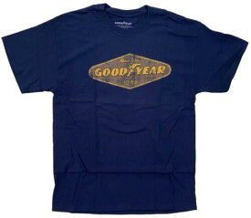 グッドイヤー Goodyear Tires Men's Officially Licensed Distressed Logo Print Tee T-Shirt メンズ