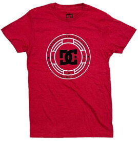 ディーシー DC Shoes Company Men's Circle Logo Graphic Tee T-Shirt in Red Heather メンズ