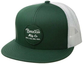 ブリクストン Brixton Men's Wheeler Mesh Trucker Cap Hat in Pine メンズ