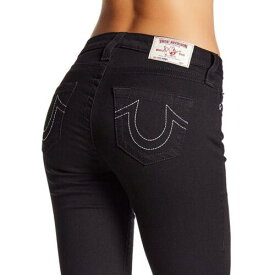 True Religion Women's Curvy Skinny Fit Stretch Jeans in Black Body Rinse レディース