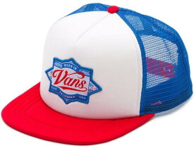 VANS バンズ Vans Off The Wall Men's Brewed Trucker Hat Cap in Red/White/Blue メンズ