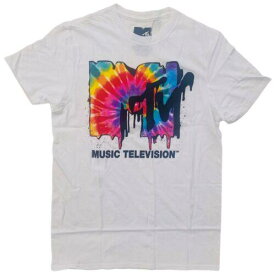 MTV Music Television Men's Officially Licensed Melted Tie Dye Logo Tee T-Shirt メンズ