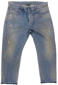 John Elliott Men's The Kane 2 Koto Distressed Japanese Made Straight Denim Jeans メンズ