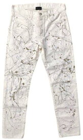 John Elliott Men's The Daze 2 Paint Splatter Japanese Made Straight Denim Jeans メンズ