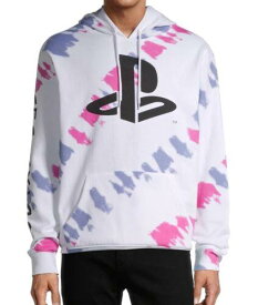 PlayStation Men's Officially Licensed PS Logo Tie Dye Hoodie Sweatshirt メンズ