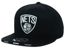 ミッチェルアンドネス Brooklyn Nets Men's Mitchell & Ness NBA Basketball Super Stripe Fitted Hat Cap メンズ