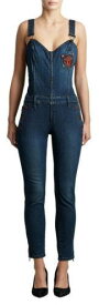 True Religion Women's X Manchester United Skinny Stretch Denim Overall Jumpsuit レディース