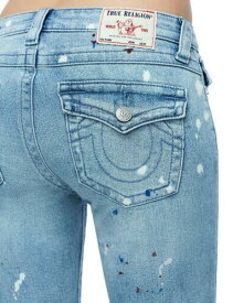 True Religion Women's Halle Ankle Skinny Fit Stretch Jeans w/ Paint Splatter レディース