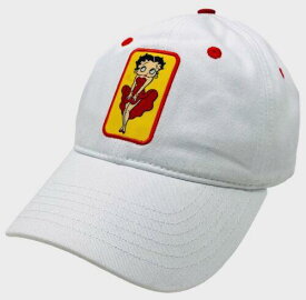 Betty Boop Unisex Officially Licensed Stitch Patch Unstructured Hat Cap in White メンズ