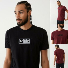True Religion Men's Embroidered TR Box Logo Tee T-Shirt メンズ