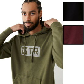 True Religion Men's Embroidered TR Box Logo Pullover Hoodie Sweatshirt メンズ