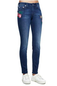 True Religion Women's Curvy Skinny Jeans w/ Embroidery Stitch in Paradise Falls レディース