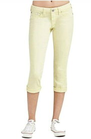 True Religion Women's Rolled Crystal Accented Skinny Stretch Capri Jeans レディース