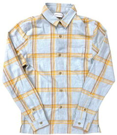 John Elliott Men's Sly Plaid Flannel Straight Hem Button Up Shirt in 0/X-Small メンズ