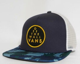 VANS バンズ Vans Off The Wall Men's Vano Embroidered Camo Trucker Hat Cap in Navy/White メンズ