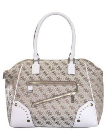 GUESS ゲス Guess Women's Frankie Uptown Satchel Handbag Brown Signature Logo Print SG812807 レディース