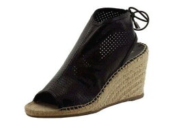 ディーケーエヌワイ Donna Karan DKNY Women's Diane Black Fashion Peep Toe Wedge Shoes Sz: 9.5 レディース