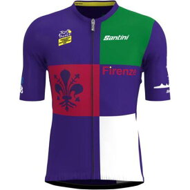 サンティーニ Santini TDF Official Firenze Cycling Jersey - Men's Print S メンズ