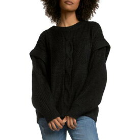 エラン Elan Womens Cable Knit Drop Shoulder Cozy Pullover Sweater レディース
