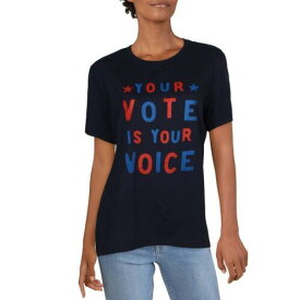 Girl Dangerous Womens Your Vote Is Your Voice Navy Tee T-Shirt Top S レディース
