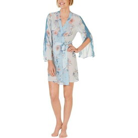 INC Womens Blue Sexy Sleepwear Lounge Wrap Robe S レディース