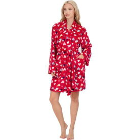 PJ Couture Womens Red Nightwear Comfy Cozy Wrap Robe Loungewear L/XL レディース