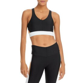 Aqua Womens LDS Black Racerback Fitness Yoga Sports Bra Athletic L レディース