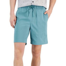 Alfani Mens Drawstring Pockets Solid Casual Shorts メンズ