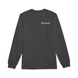 コロンビア Columbia Sportswear Mens Gray Crewneck Long Sleeve Graphic T-Shirt S メンズ