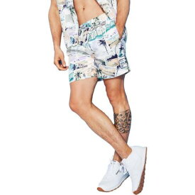 Royalty By Maluma Mens Printed 4 Inseam Beachwear Swim Trunks メンズ