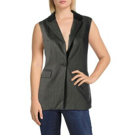 On Twelfth Womens Gray Knit Pinstripe Office Wear Vest S レディース