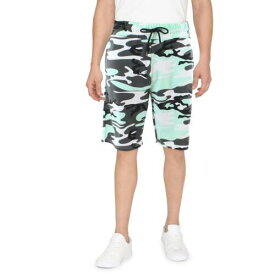 Galaxy by Harvic Mens White Camouflage Midi Casual Flat Front L メンズ