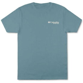コロンビア Columbia Mens Blue Knit Cotton Graphic T-Shirt M メンズ