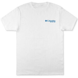 コロンビア Columbia Mens White Logo Cotton Graphic T-Shirt S メンズ