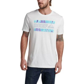 リーフ Reef Mens Mellow White Cotton Crewneck Tee Graphic T-Shirt XXL メンズ