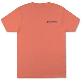 コロンビア Columbia Mens Orange Logo Cotton Graphic T-Shirt XL メンズ