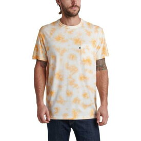 ジャンクフード Junk Food Mens Yellow Tie-Dye Crewneck Short-Sleeve T-Shirt Top L メンズ
