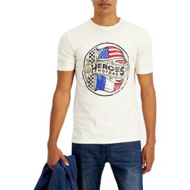 Heroes Motors Mens History Flag Cotton Graphic Crewneck T-Shirt メンズ