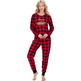 PJ Couture Womens Snuggle Buddies Red 2 PC Pajama Sets Loungewear L レディース